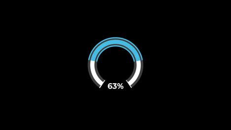 Pie-Chart-0-to-65%-Percentage-Infographics-Loading-Circle-Ring-or-Transfer,-Download-Animation-with-alpha-channel.